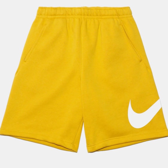 Nike Shorts Mens Nike Sportswear Club Sweat Shorts Knee Length Mustard Yellow New Poshmark